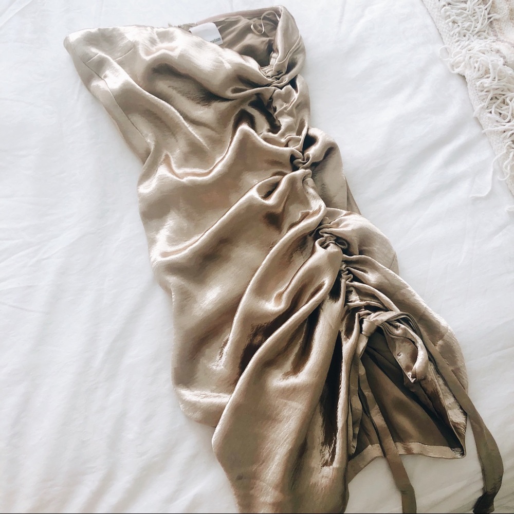 Gold Strapless Dress